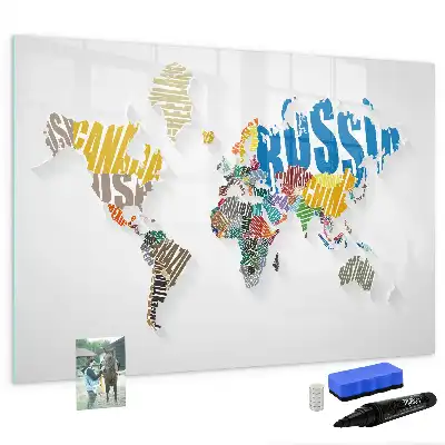 Magnetisk rittavla världskarta