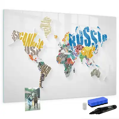 Magnetisk rittavla världskarta