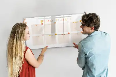 Veckoplanerare magnetisk tavla med penna