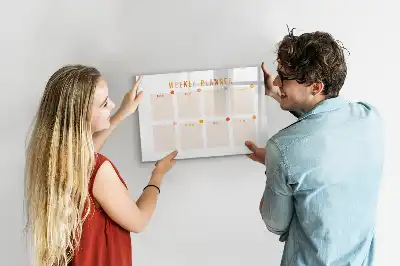 Veckoplanerare magnetisk tavla med penna