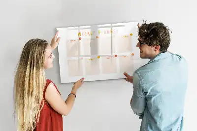 Veckoplanerare magnetisk tavla med penna