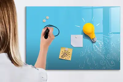 Magnetisk rittavla med motiv av en glödlampa
