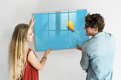Magnetisk rittavla med motiv av en glödlampa
