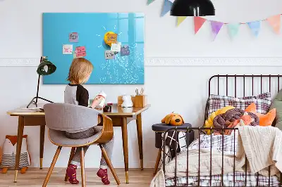 Magnetisk rittavla med motiv av en glödlampa