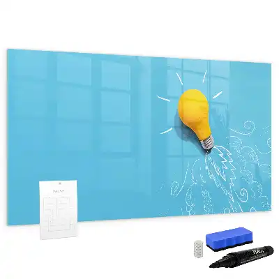 Magnetisk rittavla med motiv av en glödlampa