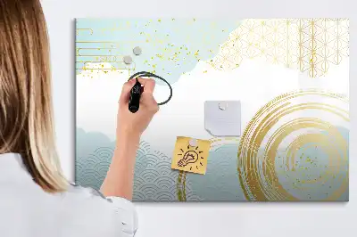 Magnetisk tavla med penna med dekorativt mönster