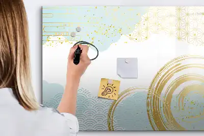 Magnetisk tavla med penna med dekorativt mönster