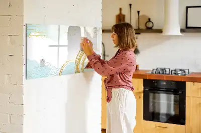 Magnetisk tavla med penna med dekorativt mönster