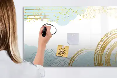 Magnetisk tavla med penna med dekorativt mönster