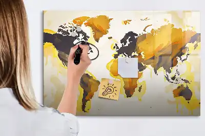 Magnetisk rittavla med motiv av en världskarta