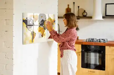 Magnetisk rittavla med motiv av en världskarta
