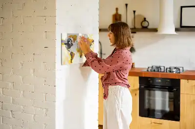 Magnetisk rittavla med motiv av en världskarta
