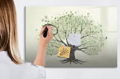 Magnetisk tavla med penna motiv av naturens stora träd