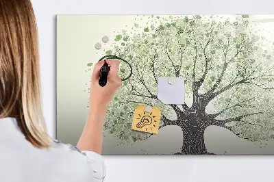 Magnetisk tavla med penna motiv av naturens stora träd