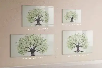 Magnetisk tavla med penna motiv av naturens stora träd