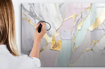Magnetisk tavla med penna i marmormönster