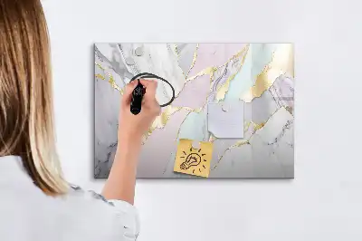 Magnetisk tavla med penna i marmormönster