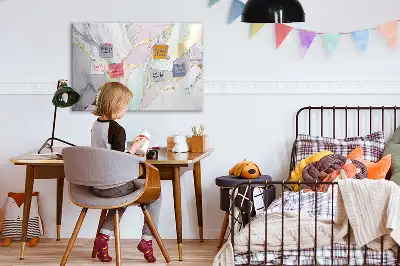 Magnetisk tavla med penna i marmormönster