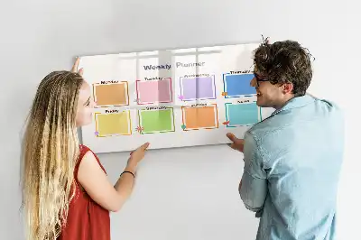 Veckoplanerare magnetisk tavla med penna