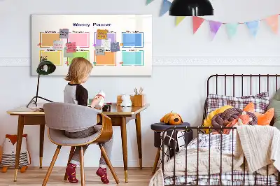 Veckoplanerare magnetisk tavla med penna