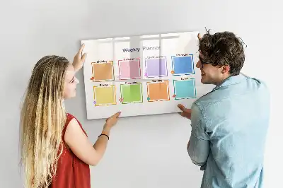 Veckoplanerare magnetisk tavla med penna