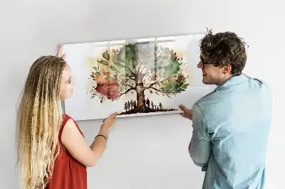 Släktträd magnetisk tavla med penna