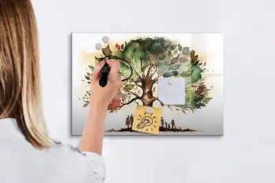 Släktträd magnetisk tavla med penna
