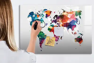 Magnetisk rittavla världskarta av trianglar