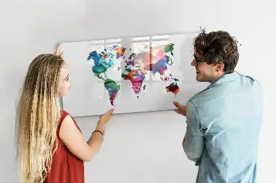 Magnetisk rittavla världskarta av trianglar