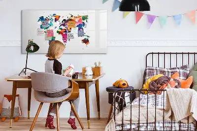 Magnetisk rittavla världskarta av trianglar