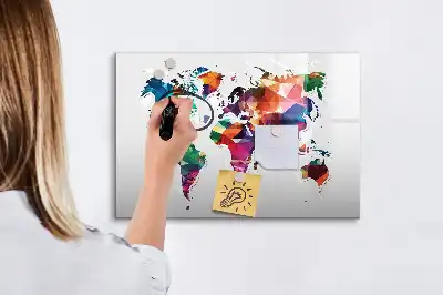 Magnetisk rittavla världskarta av trianglar