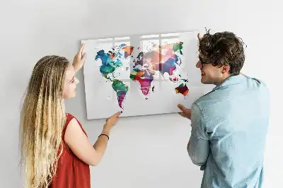 Magnetisk rittavla världskarta av trianglar