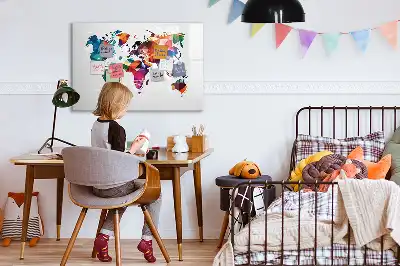 Magnetisk rittavla världskarta av trianglar