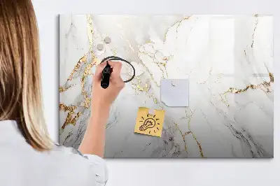 Magnetisk tavla med penna dekorativ marmor