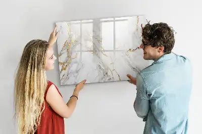 Magnetisk tavla med penna dekorativ marmor