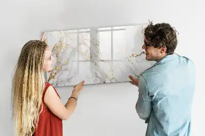 Magnetisk tavla med penna dekorativ marmor