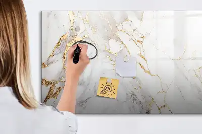 Magnetisk tavla med penna dekorativ marmor