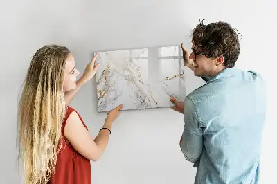 Magnetisk tavla med penna dekorativ marmor