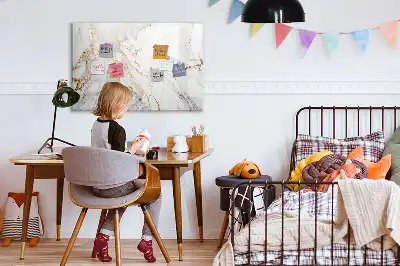 Magnetisk tavla med penna dekorativ marmor