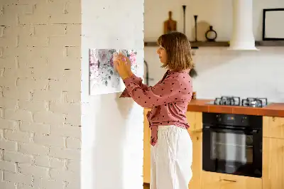 Magnetisk tavla med penna akvarellrosor