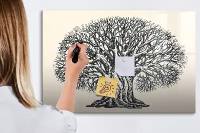 Magnetisk rittavla med motiv av naturens stora träd