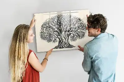 Magnetisk rittavla med motiv av naturens stora träd