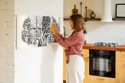 Magnetisk rittavla med motiv av naturens stora träd