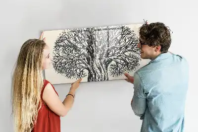 Magnetisk rittavla med motiv av naturens stora träd