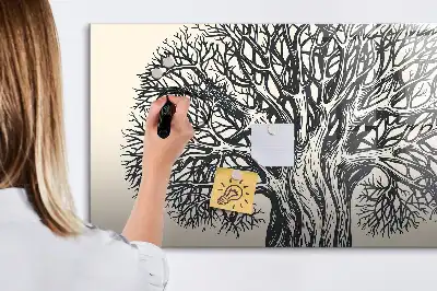 Magnetisk rittavla med motiv av naturens stora träd