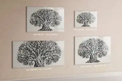 Magnetisk rittavla med motiv av naturens stora träd