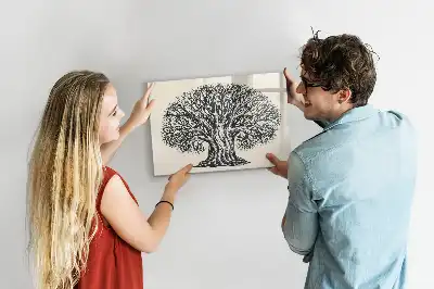 Magnetisk rittavla med motiv av naturens stora träd
