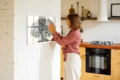 Magnetisk rittavla med motiv av naturens stora träd