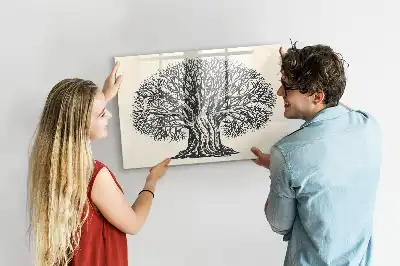 Magnetisk rittavla med motiv av naturens stora träd