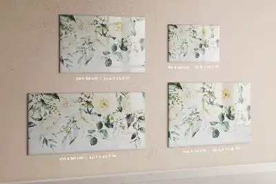 Magnetisk tavla med penna motiv blommor